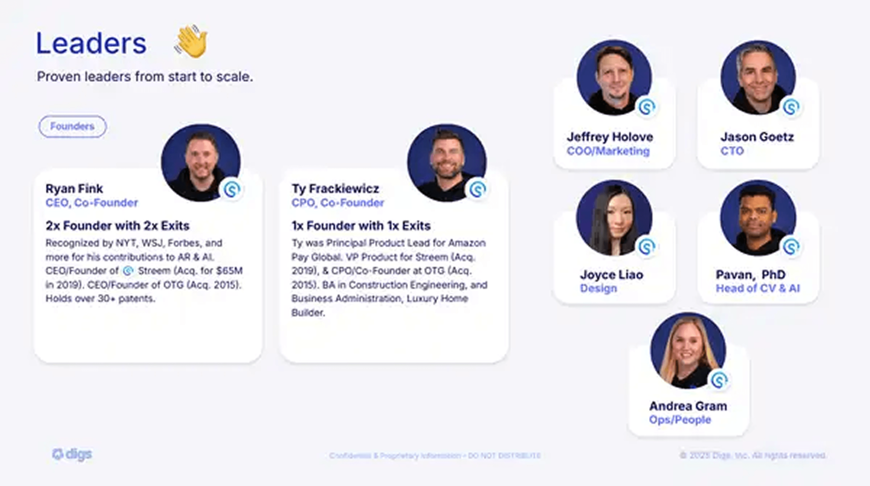 Digs pitch deck — slide 16