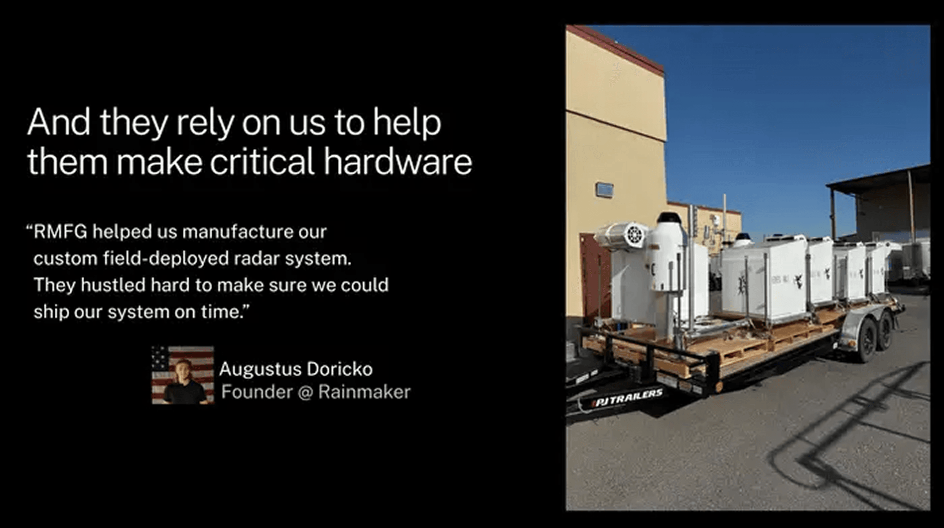 RMFG pitch deck — slide 18