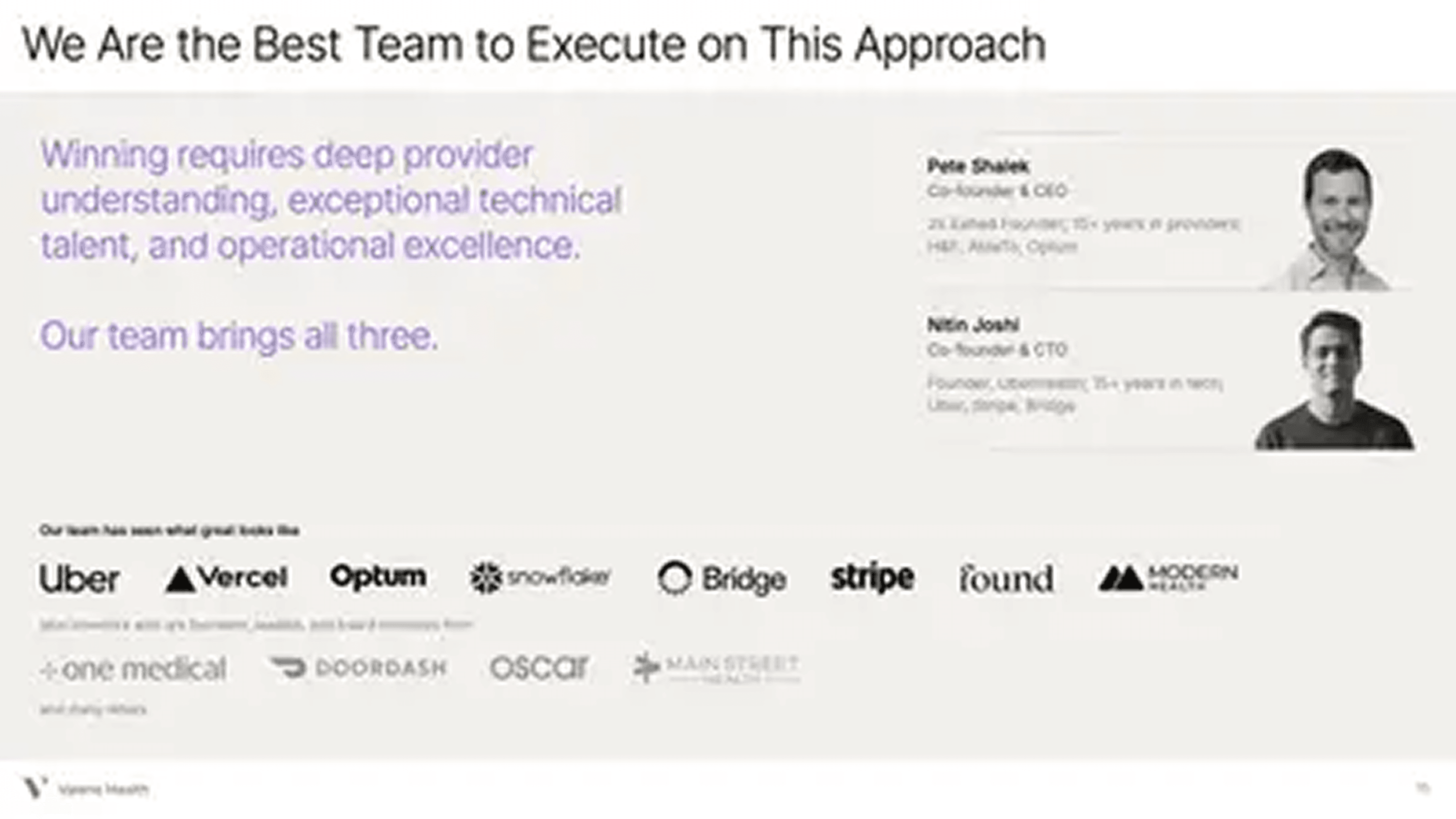 Valerie Health pitch deck — slide 11